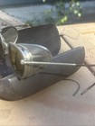 Antique  Green Goggles Sunglasses Vtg Steampunk Old Safety Glasses Metal Case