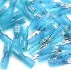 100pcs 14-16gauge Blue Shrink Crimp Spade Terminals Heat Wire Connectors Awg Kit