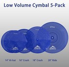 5-piece Low Volume Cymbal Set With Bag - 14  Hi-hat 16  Crash 20  Ride