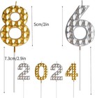 Silver 13th Birthday Candles diamond Design 3d Number 13 