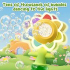 Sunflower Bubble Machine For Kids  Automatic Bubble Gun With Colorful Lights  Ha