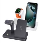 3in1 Wireless Charger Dock Station For Apple Watch 10 9 8 7 Iphone 16 Pro Max 15