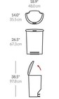 Simplehuman 50 Liter   13 Gallon Semi-round Kitchen Step Trash Can With Secure S