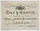 Victorian Trade Card  1880s Day   Martin - Real Japan Blacking - London - Hobbs