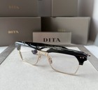 Dita Statesman Seven Dtx 443-a-01 Black White Gold Clear Eyeglasses Authentic
