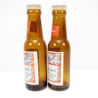Budweiser - Vintage Miniature 4  Glass Beer Bottle Salt   Pepper Shakers
