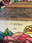 Joan Baker-rose butterfly-stained Glass hand Painted-suncatcher-colorful- lc034-