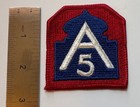Us Army Shoulder Patch 5th Army Division Ssi Badge Ww2 Era Embroidered Insignia