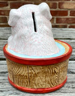 Vintage 1984 Enesco Pig In A Water Barrel Piggy Bank  Coin Bank 