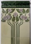 Alfred Meakin - England - Antique Art Nouveau Majolica 12 Set Tile  C1900