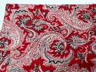 Baumvolle Women s Red Paisley 100  Cotton Square Scarf 27x27  Made In France