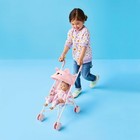 Pink Dot Bear Fold-up Doll Stroller For 14  - 16  Dolls