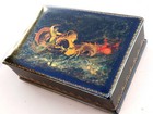 Palekh 1950 s Russian Lacquer Box Vintage Handmade Papier-mache Mstera Present