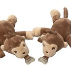Pair Of 2 Philips Avent Monkey Plush Pacifier Holder  Soothie Snuggle 2018