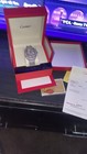 Cartier Santos Diamond Accents Quartz Square Silver Dial Roman Box   Papers