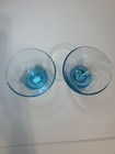 Set Of 2 Aqua Blue Stemless Martini Glasses