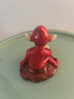 Vintage Lefton Red Ceramic Pixie Elf