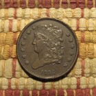 1832 Classic Head Half Cent  Au     Crisp Details  Glassy Surfaces     A Beauty 