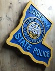 Police Louisiana State 3d Routed Carved Plaque Wood Patch Sign