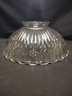 Vintage Light Globe Shade Ribbed  Floral Scalloped Glass Pre-owned