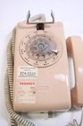 554bmp White Western Electric Bell System Rotary Dial Phone Wall Mount Untested