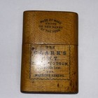 Vtg Victorian Scottish Mauchline Ware Needle Box Burns Monument Souvenir Rare