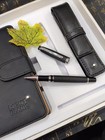 Montblanc Gift Set     Luxurious Notebook   Ballpoint Pen Set Black