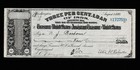 United States 3 Percent Bond Loan Check August 1  1898  10 Cserial  a170759 