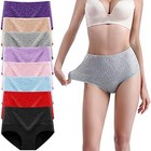 Women s Underwear Cotton Tummy Control High Waisted Large Multi - B01 - 8 Pack