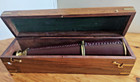 Nautical Spyglass  Style  Brass Leather Bound Telescope Nautical  Wooden Box