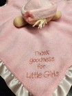 Kids Preferred Pink Baby Girl Security Blanket Doll Plush Lovey Satin Trim