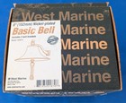 West Marine 6  Nickel-plated Brass Ship Boat Bell  Bracket  2 Wall Mounts