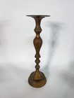Vintage Heavy Solid Brass Candlestick Holder Tall 18  Traditional Baluster Colum
