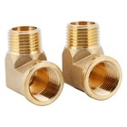 2pcs 90 Degree Barstock Street Elbow Brass Pipe Fitting 1 2  Npt Male Pipe To   