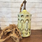 Vintage Mid Century Ceramic Pottery Art Hanging Swag Lamp Light Fixture Mcm Boho