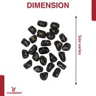 Handmade Divination Rune Stone Set 25 Pcs Black Polished Natural Viking Norse