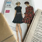 Vtg 1969 Vogue 7663 Mod Shirt Dress Sewing Pattern Sz 14 B36 Ff Uncut Rare