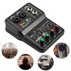 4 2 Channel Audio Mixer Compact Bluetooth Usb Dj Mixing Console For Home Studio