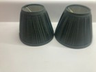 Vintage Small Lamp Shade Pleated Green Clip On Lot Of 2