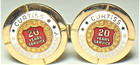      Curtiss Candy Co  1 10 10k Logo 20 Yr  Employee Service Award Cufflinks
