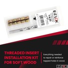 E-z Lok Threaded Inserts For Wood  Repair Installation Kit  Includes Steel He   