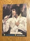 Elvis Presley Hilton Hotel 1974 Las Vegas Souvenir Menu Authintic Original Tcb