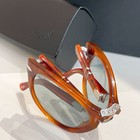Persol 714-s Sunglasses Foldable Vintage Round Frame Amber  Size 54     21-140