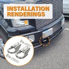 Front Pair Chrome Tow Hooks W  Hardware For Ford F150 F-150 2004-2024 Cab Pickup