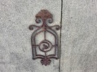 Antique Cast Iron Decorative Crest Fence gate Salvage Very Heavy