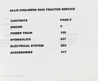 Allis Chalmers 5040 Diesel Tractor Service Repair Manual Technical Shop Book