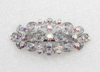 Faship Gorgeous Ab Rhinestone Crystal Floral Barrette