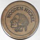 Oky Doky Food  Token coin  Indian Head Wooden Nickel