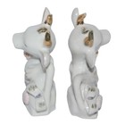 Vintage Ceramic Cow Figurines Kitsch Granny Core Whimsical Gold Accents Japan