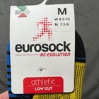 Eurosock Athletic Low Cut Socks Yellow Blue Black Medium Running Cycling